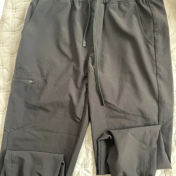 Women's Black Scrub Pants Size M - Image 2