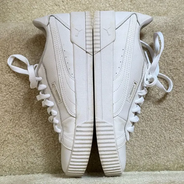 PUMA Women's Carina Low Top Athletic Trainers Sneaker‎ White Size 8.5” - Image 6