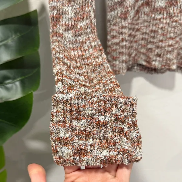 Free People open Knit mock neck Spacedye Sweater - Image 4