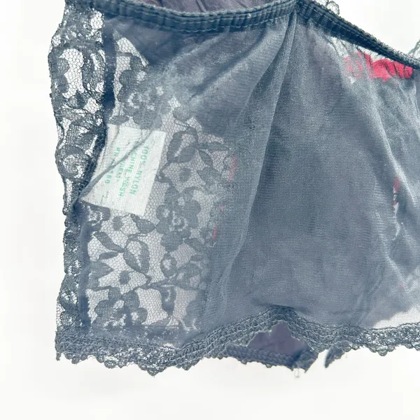 Nan Flower Womens VTG Vintage Coquette Whimsigoth Lace Cami Crop Corset Top‎ M - Image 6