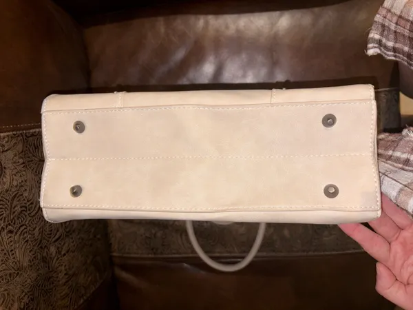 Cream and Brown Wranglers Handbag - Image 5