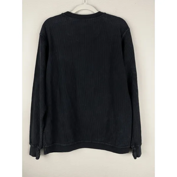 Royce Comfy Corded Top Sweatshirt Women's Small Thumb Holes Black‎ Minimalist - Image 9