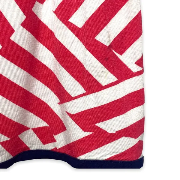 Soma Pink White Striped V-Neck Pajama Shirt Medium - Image 3