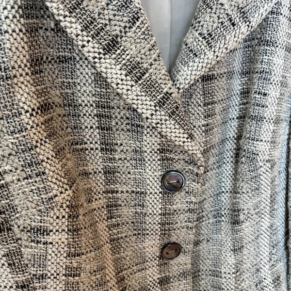 Trixi Schober Tweed Blazer Jacket Women's Size‎ 12 Black White Multi-Color - Image 3