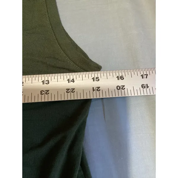 Daily Ritual Women Olive Green V-Neck Sleeveless Midi Dress XS B07C23QYZF - Image 6