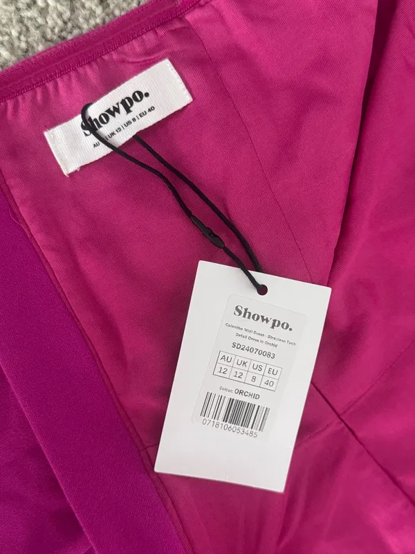 Showpo Calanthe Midi Dress in orchid featuring elegant tuck detailing - Image 3
