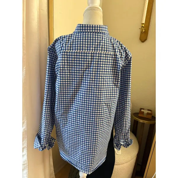 Lauren Ralph Lauren Blue Checkered Long Sleeve Button Down Size XL - Image 2