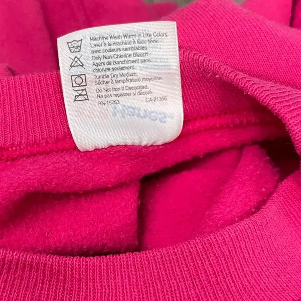 Vintage 90s Hanes Winter Christmas Sweatshirt Size XL Pink Dog Snow Fun Novelty - Image 8