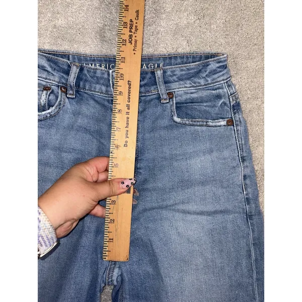 American Eagle Super High Rise Baggy Wide Leg Jeans Women's 00 EUC - Image 9