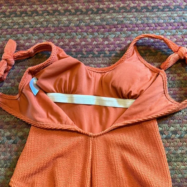 Orange Kona Sol Tie Strap One Piece Bikini - Image 5