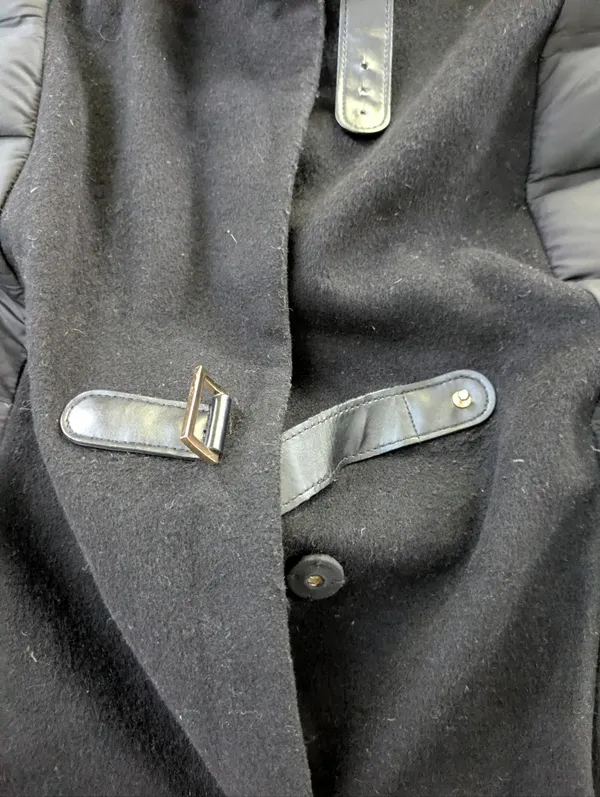Lauren Ralph Lauren Moxed-Media Toggle Puffer Coat Size Small - Image 2