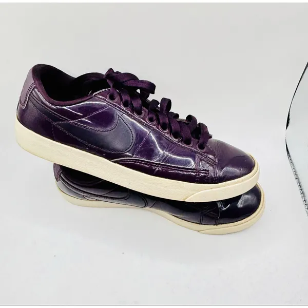 Nike Ruby Rose Blazer Premium Port Wine color patent leather sneakers loafer sz6 - Image 2