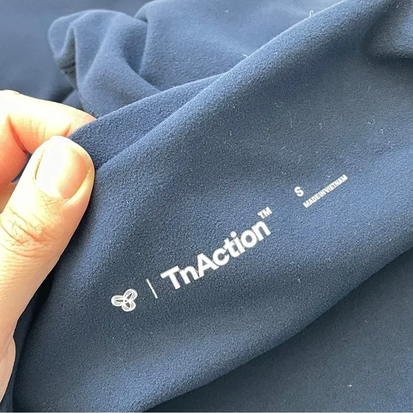 TNA Workout Leggings high rise flare pockets womens Navy Blue (small) activewear - Image 2
