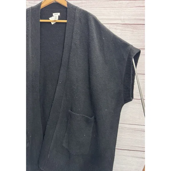 Aerie Women's Black Knit Cardigan Poncho Sweater Size SMALL OVERSIZED - Image 5