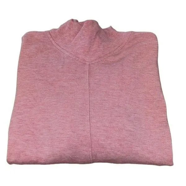 Athleta Apollo Mock Crewneck Sweatshirt Conch Pink Heather Size Small‎ - Image 7