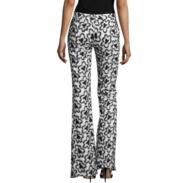 Alexis Dagmar Wildflower Flare-Leg‎ Pants Black White Sz S - Image 3