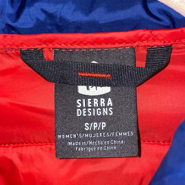 Sierra Designs Blue‎ Lightweight Puffer Jacket Women's Small Packable Coat Blue - Image 4