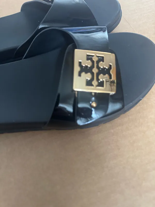 Tory Burch Women's Black Mellow Buckle Sandals size 9 - Image 6