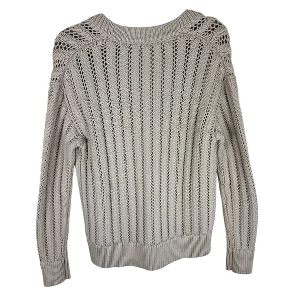 Haven New NWOT Cotton Cream Cable Knit Chunky Button Up Cardigan Sweater Size‎ M - Image 5