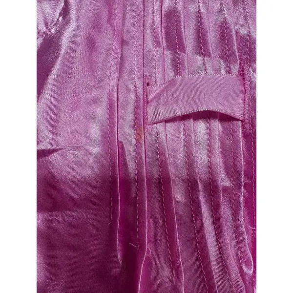 Vintage Chanteuse Pink Satin Pajama Set Lace Trim Cami &‎ Pants Size XL 90s NOS - Image 6