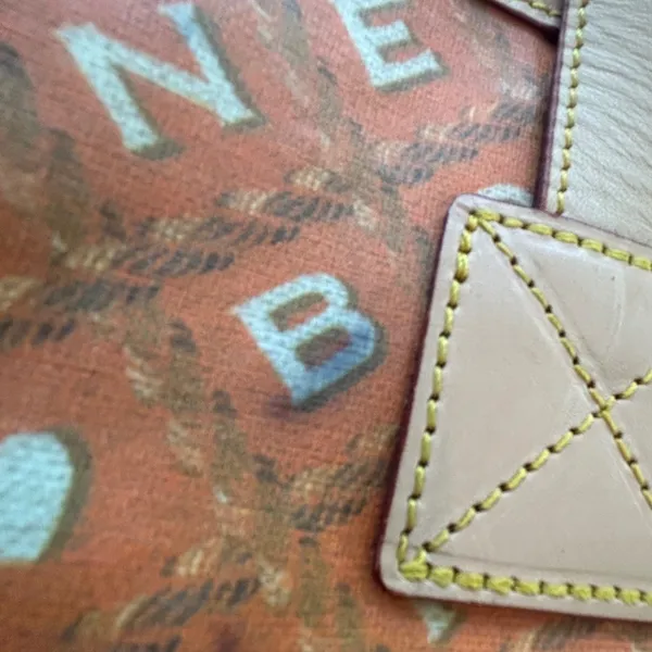 Dooney & Bourke Large Tote Bag Purse Tangerine Canvas Leather Designer‎ Monogram - Image 10