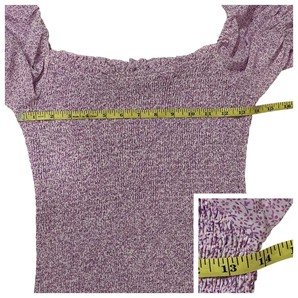 Petal & Pup Bonita Shirred Frill Long Sleeve Dress - Purple - US 4 - Image 3