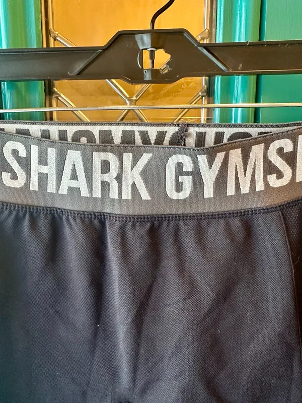 Gymshark Women’s Flex Collection Black Logo Band Athletic Shorts - Image 2