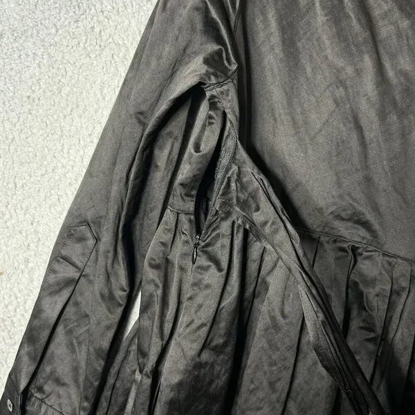 Womens Dress S Black Long Sleeve Collared Witchy Dark Moody Mystical‎ Pleated - Image 5