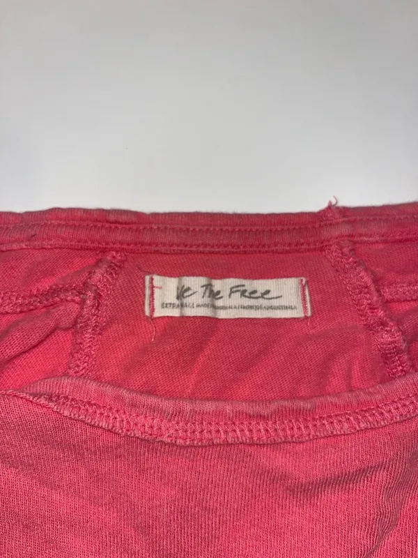 Free People Top Short Sleeve Small Pink We The Free - Image 2