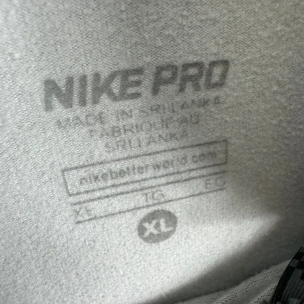 Nike Pro Black Gray White Long Sleeve Mock Compression Athletic Top Womens XL - Image 6