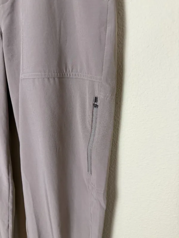 Athleta Brooklyn Women's Mid Rise Ankle Utility Pants Taupe Size 10 - Image 4