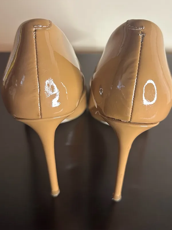 Steve Madden Vala Camel Patent Pointed-Toe Pumps - Image 2