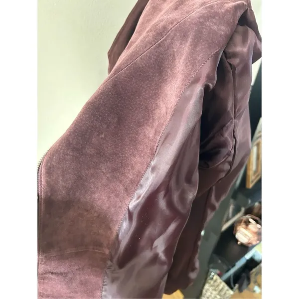 Preston and York Purple leather jacket size small real suede - Image 7