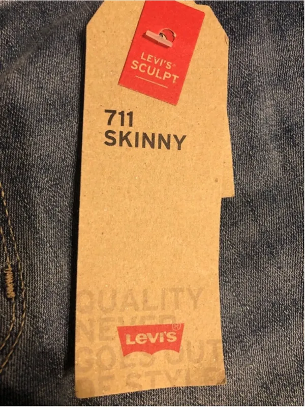 Levi's 711 Skinny Mid Rise Sculpting Jeans Size 22W M Blue Denim NWT - Image 6