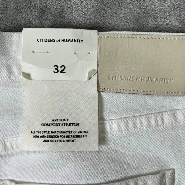 Citizens‎ of Humanity Isola Cropped Boot Jeans Size 32 White Organic Cotton New - Image 6