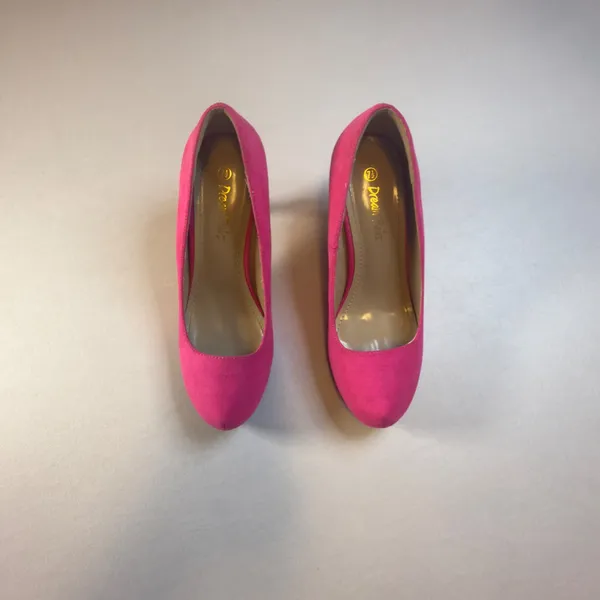 Dream Pairs Tiffanny 7.5 Womens Hot Pink Faux Suede Pointed Toe Heels Pumps - Image 2