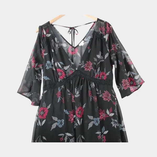Wild Pearl Dress Sz L‎ Whimsygoth Witchcore Eyeshadow Floral Dark Fairy - Image 11
