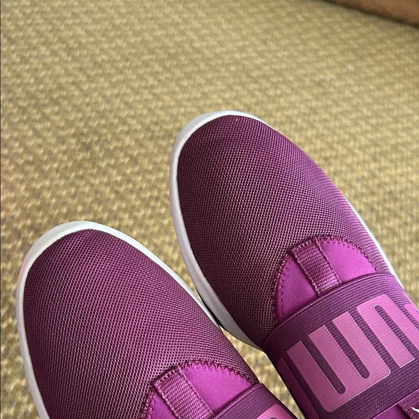 Puma Women's Slip-On Athletic Sneakers in Magenta with White Sole - Image 3