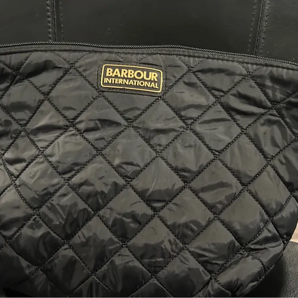 Barbour International Quilted Black Clutch - Image 4