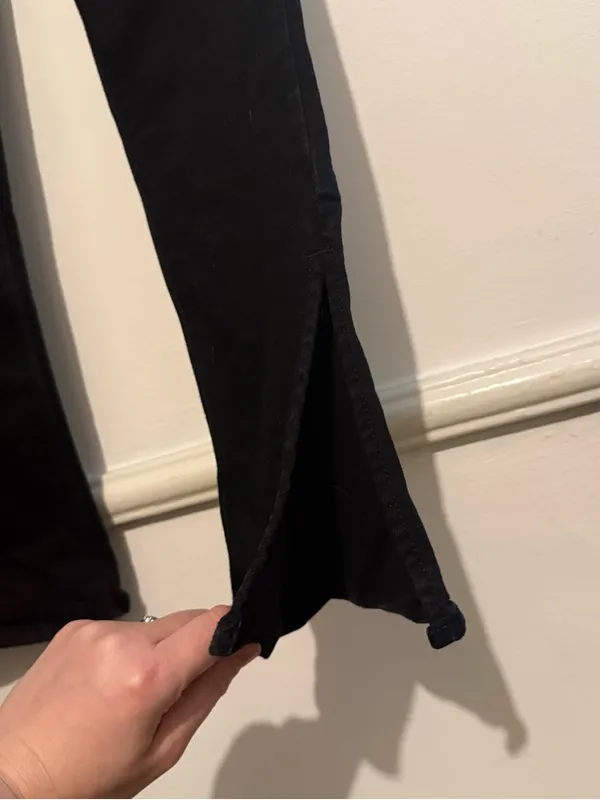 Zara Black Straight Leg Jeans with Ankle Slit - Image 5