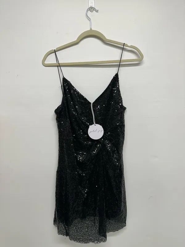 Petal & Pup Riri Sequined Wrap Mini Dress - Image 4