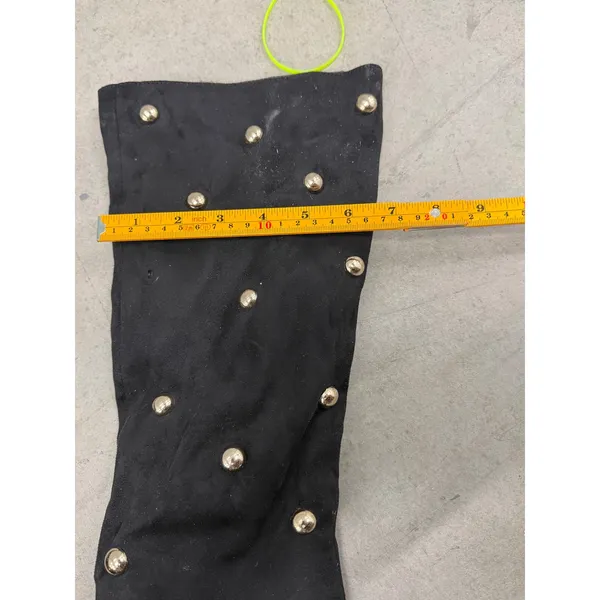 Wild Fable Black Faux Suede Gold Studded Pointed Toe Knee High Boots Size 7 - Image 11
