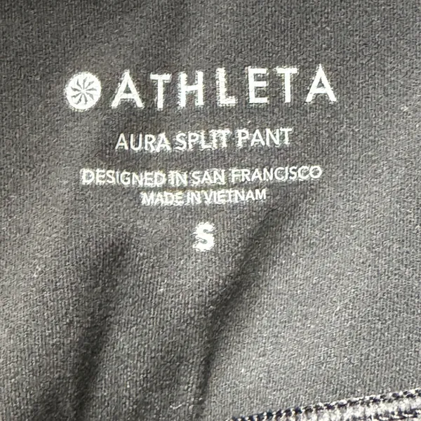 Athleta Aura Split‎ Pant Black High Waisted Front Hem Slit Leggings Womens Small - Image 3