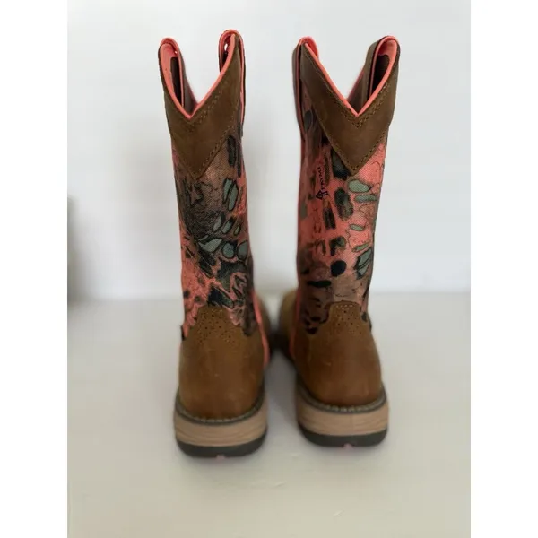 JUSTIN Women’s Trekker 11" Camo Work Boot Size 7B Waterproof Russet Brown SE4356 - Image 5