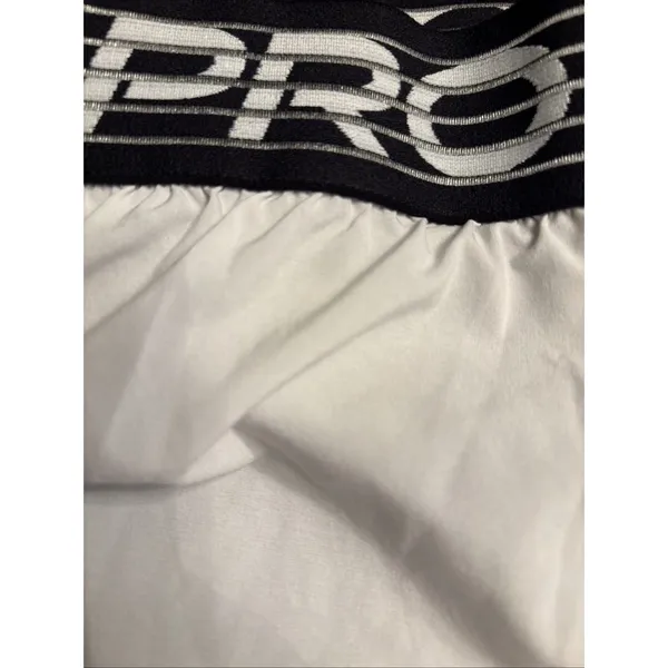 Nike Pro Shorts Womens Small White/ Gray Dri-Fit Running Workout Breathable - Image 7