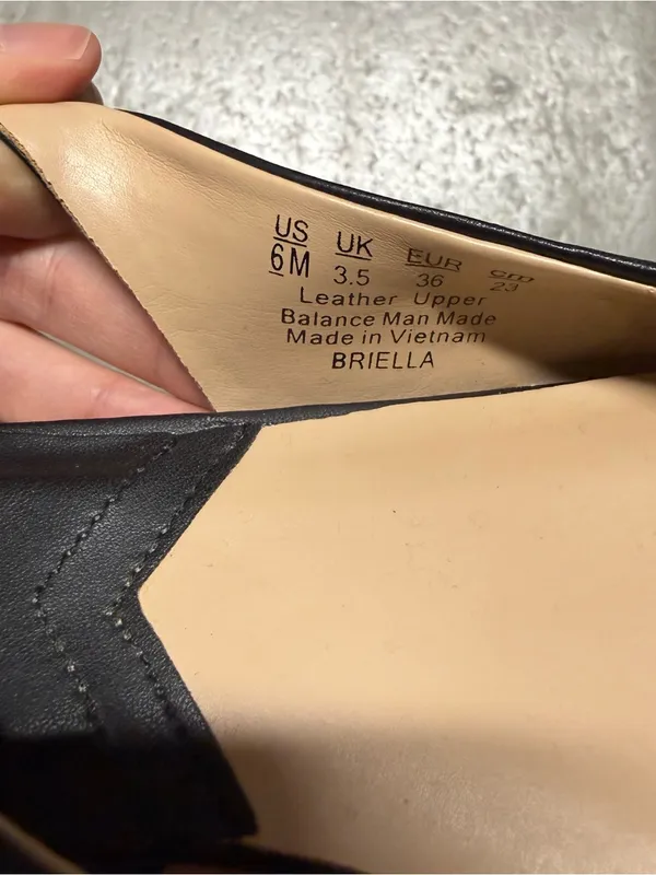 Franco Sarto Briella Black Leather Slingback Flats Size 6 - Image 7