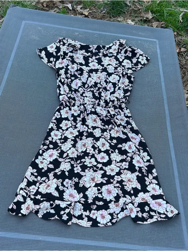 Black & pink floral dress gypsies &‎ moondust size medium spring summer whimsy - Image 8