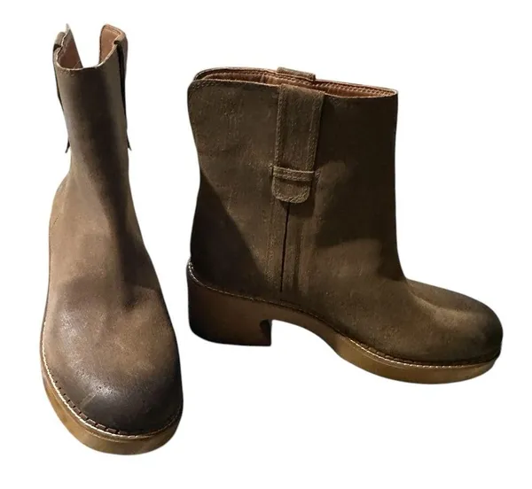 NEW LUCKY BRAND Rhoslyn Lug Sole Platform Bootie Color: Bark Wxysud - Image 10
