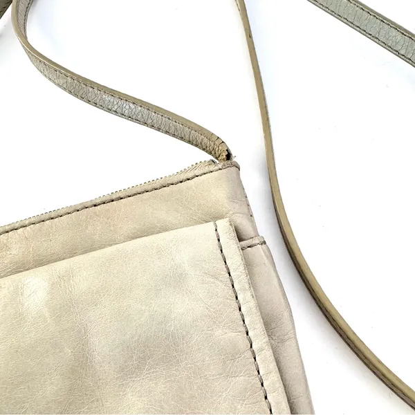 HOBO Leather Crossbody Bag in Light Gray - Image 6