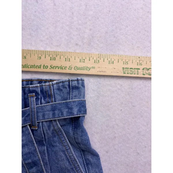 Abercrombie & Fitch Natural Rise Short Women 24 00 Blue Paperbag Denim Summer - Image 4